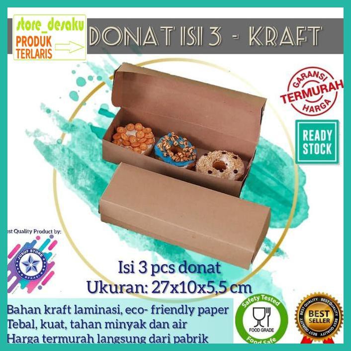 

Yrey5Y- Box Donat Isi 3/ Dus Kue Bolu/Brownies Polos Foodgrade - Cokelat Tgdr6E-