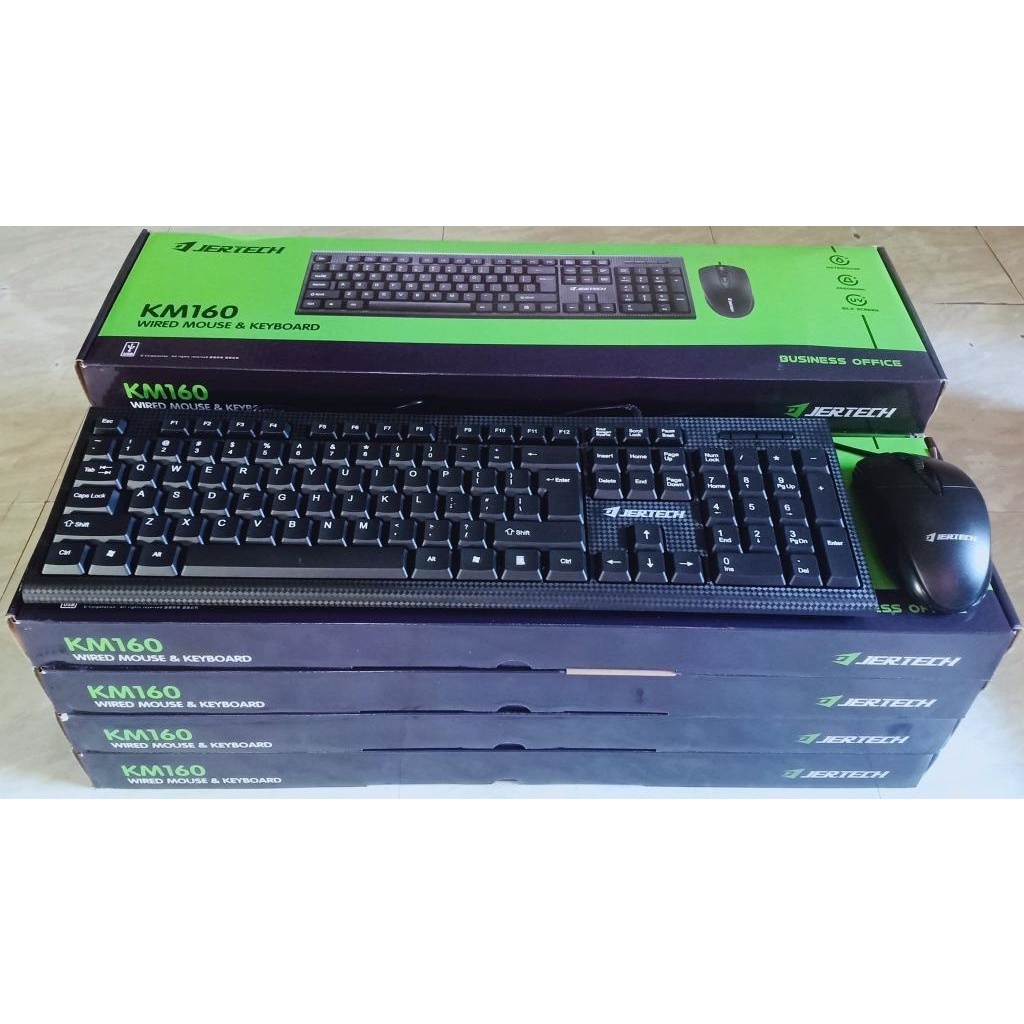 Paket 1 Set Keyboard Dan Mouse  KM160 Combo Membrane Keyboard - XOBOX