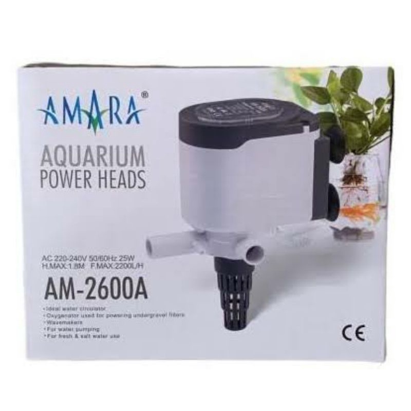 AMARA AM 2600A POWER HEAD POMPA CELUP AQUARIUM AMARA AM-2600A