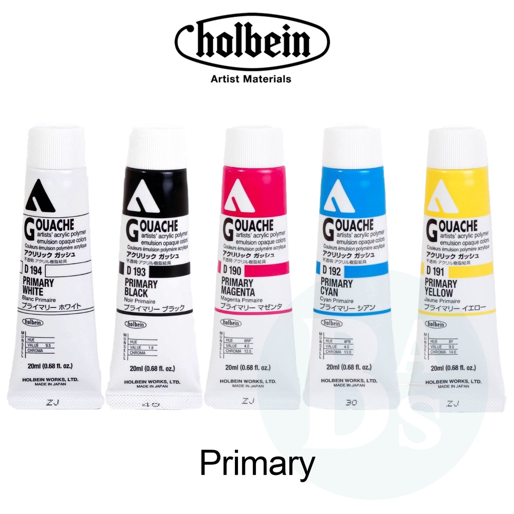 

Acryla PRIMARY Acrylic Gouache Paint 20ml - Holbein