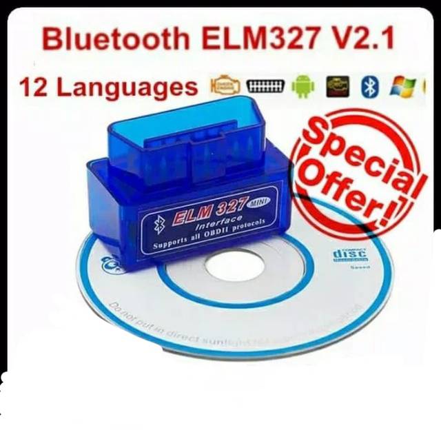Alat analisa mobil scaner diagnostic car OBD II ELM 327 VERSI 2.1 bluetooth OBD 2 MINI