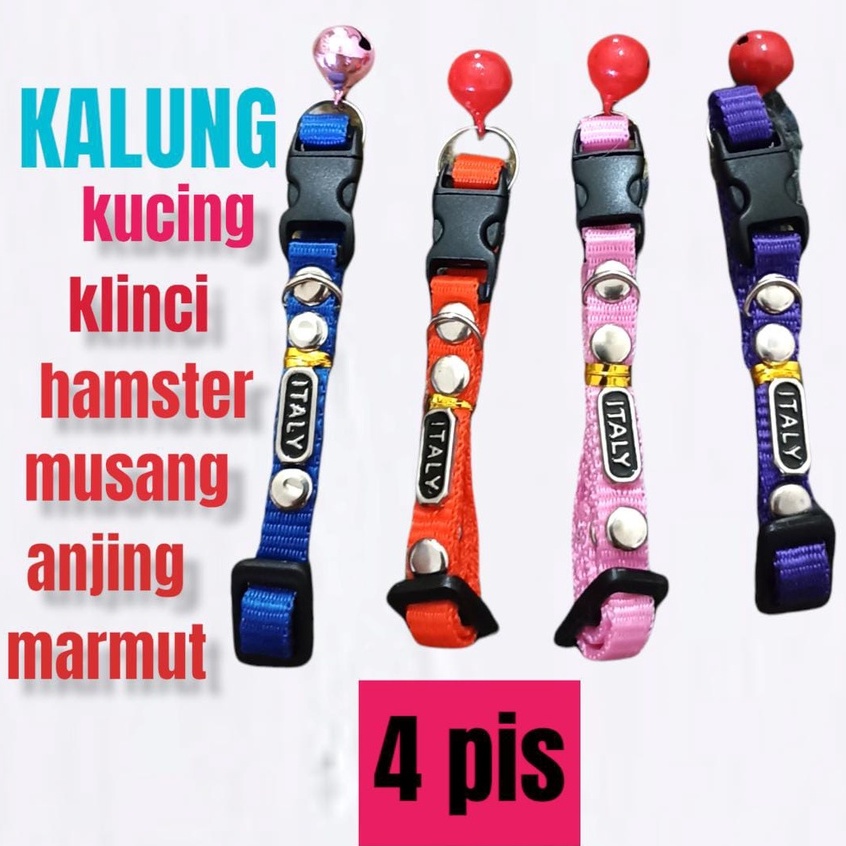 KALUNG KUCING 4 PIS KALUNG KELIKNCI/MARMUT/MUSANG/HAMSTER/DOGI