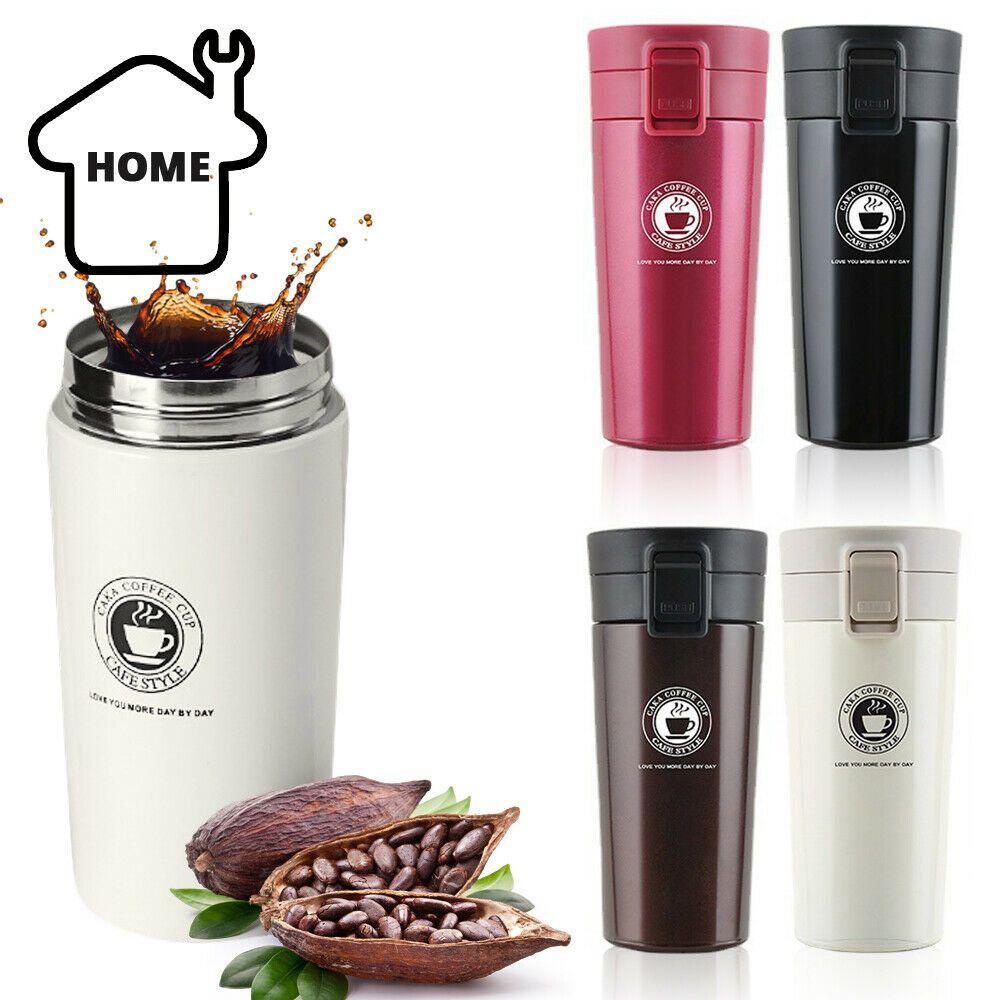 Solighter 380ml Insulated Travel Coffee Mug Botol Air Anti Tumpah Tumbler Vacuum Double Wall Stainless Steel