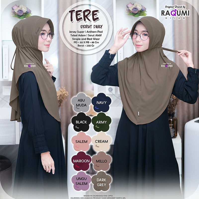 Jilbab Instan Raqumi Tere Serut Daily