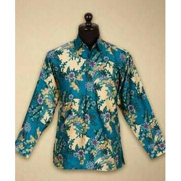 Murah Meriah Hem Batik/Kemeja Batik/Lengan Panjang/Batik Sutra/Baju Sutra