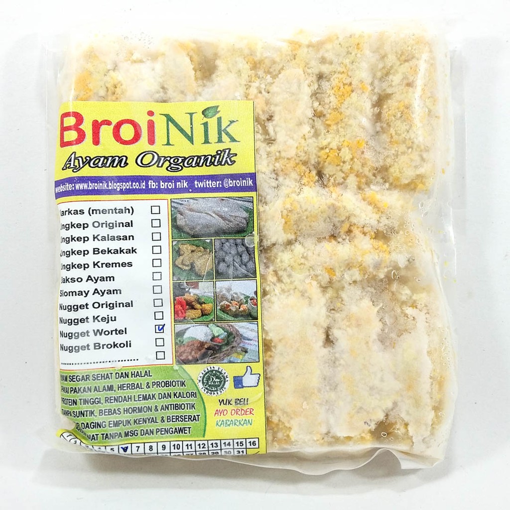 

Broinik Nugget Ayam Organik Wortel 250 gr