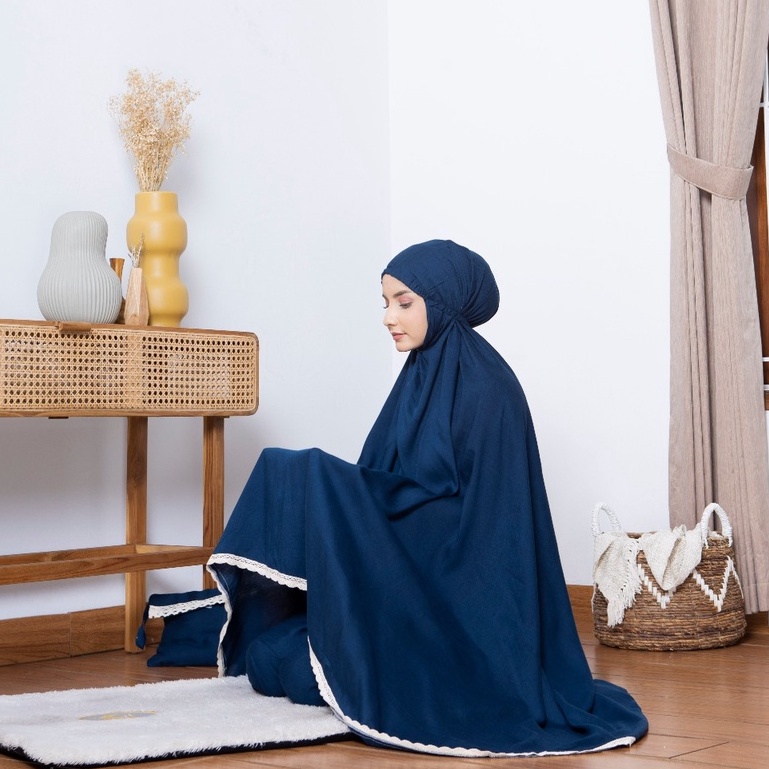 MUKENA POLOS RENDA / MUKENA TRAVELING / MUKENA RAYON POLOS RENDA DEWASA / MUKENA BALI ARNISA