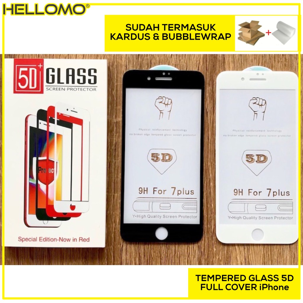 Tempered Glass 5D / 4D / 3D iPhone 6 6S 6+ 6S+ 7 7+ 8 8+ X Full Screen