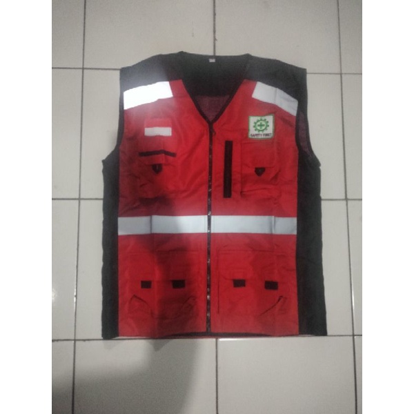 ROMPI SAFETY BAHAN FULL TASLAN MERAH HITAM