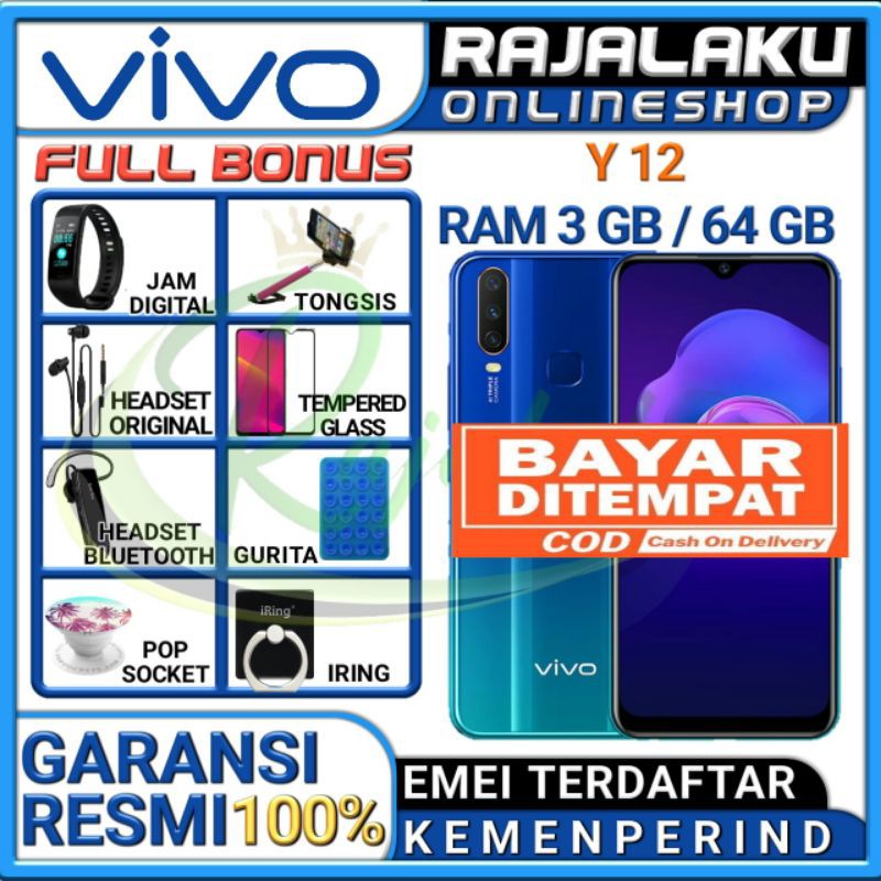 VIVO Y12 3/64 Y12i 3/32 RAM 3 ROM 64GB GARANSI RESMI VIVO ...