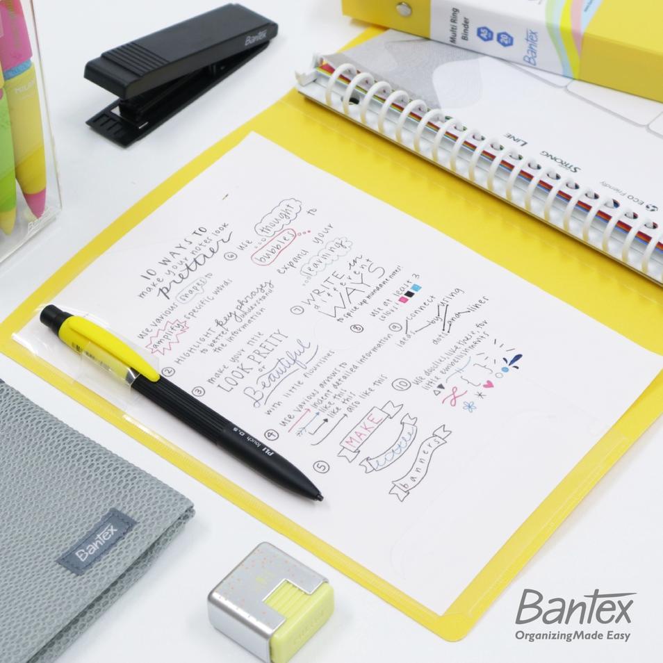 

Serba Hemat Bantex A5 Trendy Multi Ring Binder 20 Hole Fresia Yellow 3124 36