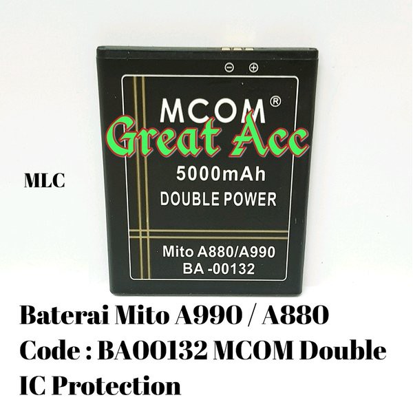 Baterai Mito A990 A 880 Baterai Mito A880 A990 Batrai Mito BA00132 Ba 00132 Bateray Double IC Diskon