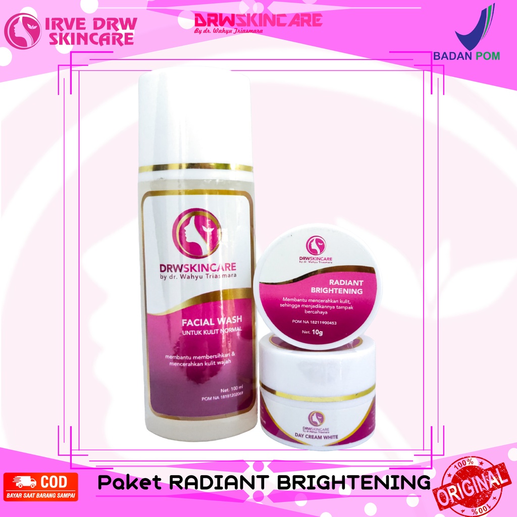 Drw Skincare Paket Radiant Acne Brightening Kulit Berjerawat Berminyak Menyamarkan Noda Hitam Bpom-6