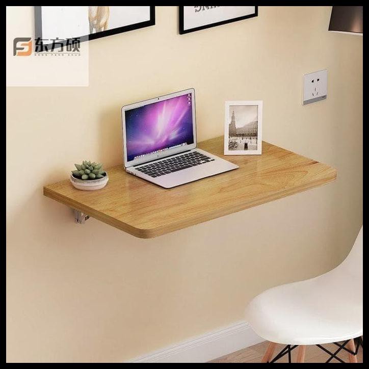 MEJA TEMPEL TEMBOK LIPAT DINDING RAK MEJA KERJA APARTEMENT KOS PRAKTIS