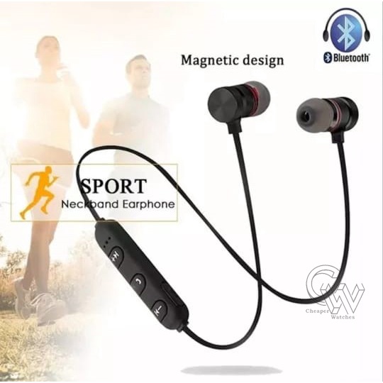 Cheaper-Headset Bluetooth Magnetic Sport Extra Bass Handsfree Termurah