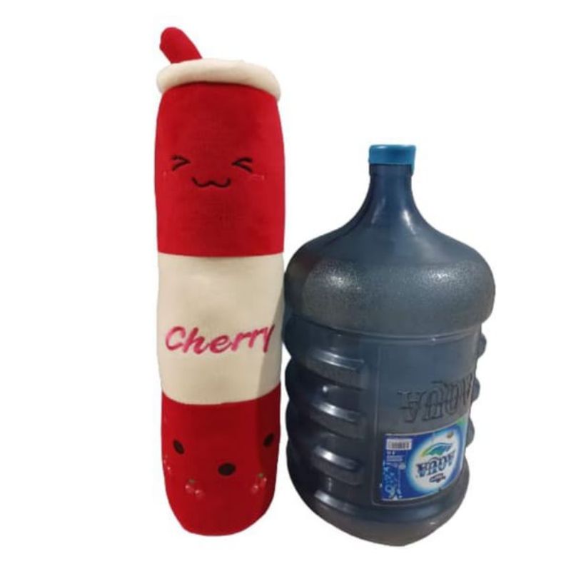 (PROMO) Guling Boba Jumbo LED / Guling Boba Bordir / Guling Viral