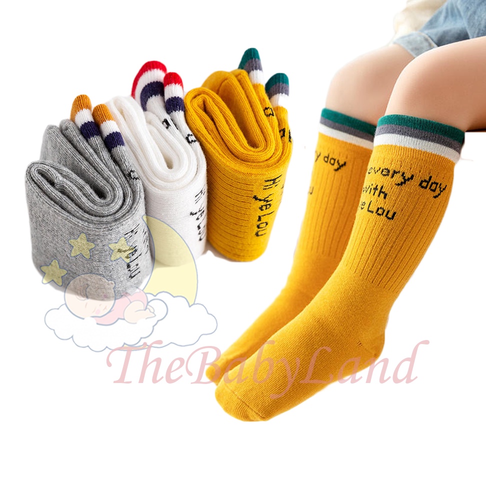 [1KG 39PCS] Babyland Kaos Kaki Panjang 3 Warna / Kaos Kaki Bayi / Kaos Kaki Korea