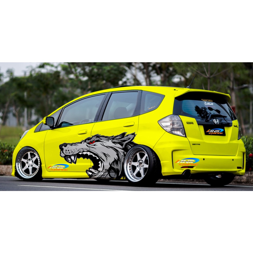 DECAL STIKER MOBIL JAZZ AGYA AYLA YARIS VIOS SWIFT AVANZA BRIO ATOS SRIGALA WOLF/ STIKER MOBIL STIKER VARIASI MOBIL