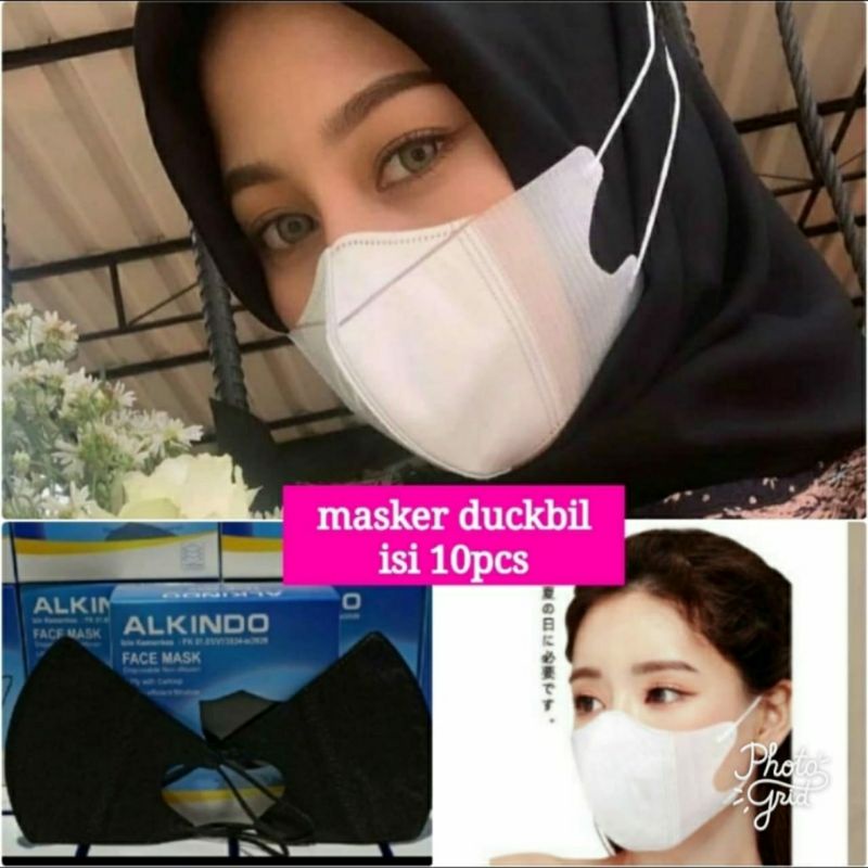 masker duckbill ada garis isi 10pcs