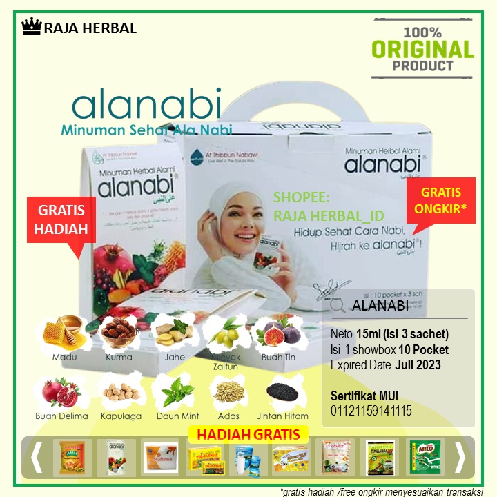 

Alanabi Minuman Herbal Kesehatan dengan Jahe Merah Asli naikan Imun - READY STOCK