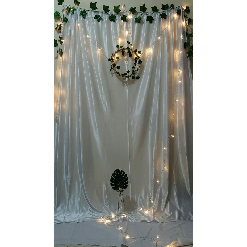 Jual Dekorasi Lamaran Putih / Backdrop foto lamaran / Paket dekorasi