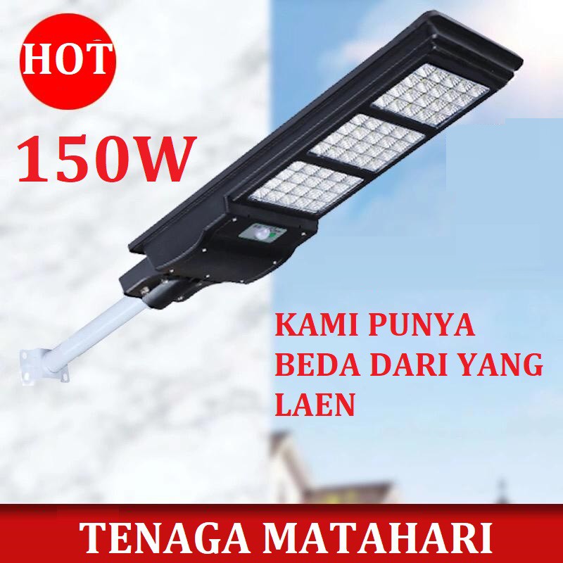 LAMPU TENAGA MATAHAR / lampu jalan tenaga matahari sensor motion 150w / LAMPU JALAN RAYA
