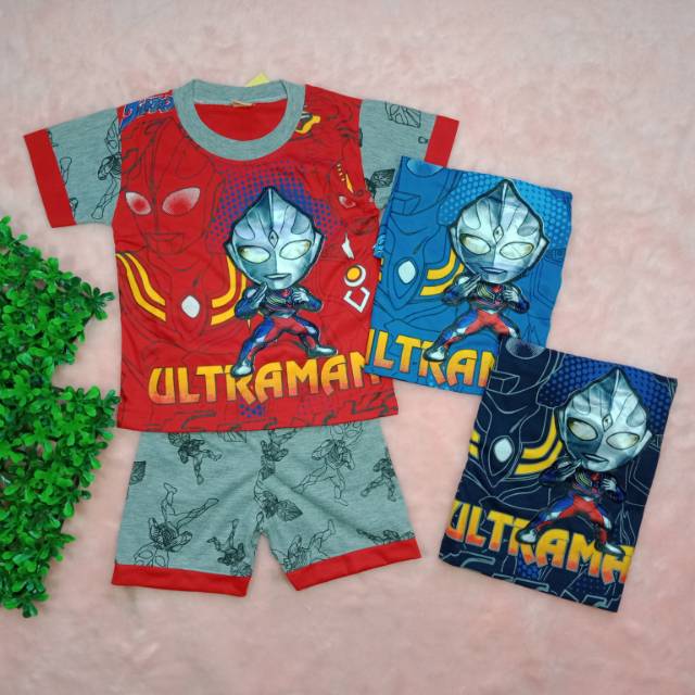 Ss#302 Setelan Anak Laki laki Gambar Superhero size 5-6tahun / Baju Nyala + Musik