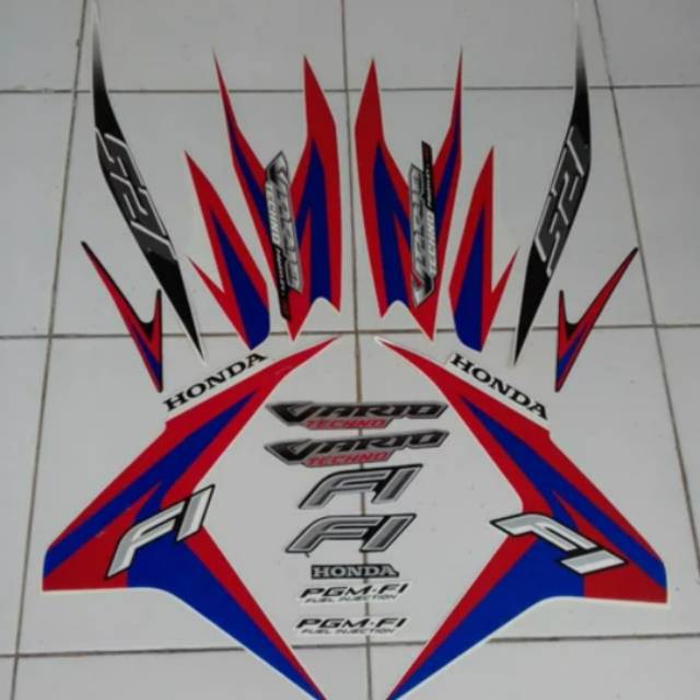 Stiker honda vario 125 OLD merah
