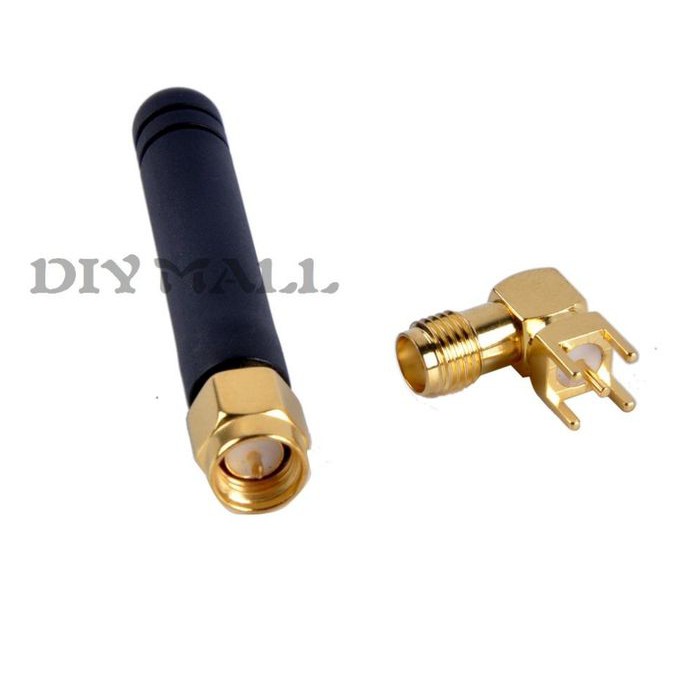 2.4G Mini Wireless Wifi Antenna 5cm SMA Male with L male sma connector