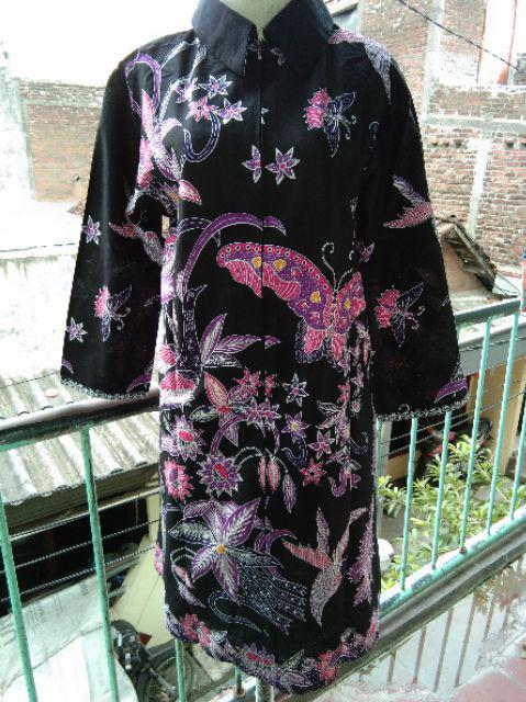 Tunik Batik Wanita Motif Hitam Manis
