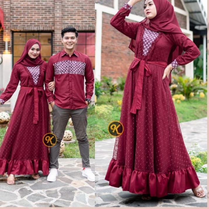 SALEE.. Baju Batik Couple Modern Batik Set Baju Couple Pasangan Gamis Brukat Couple Pasangan Batik C