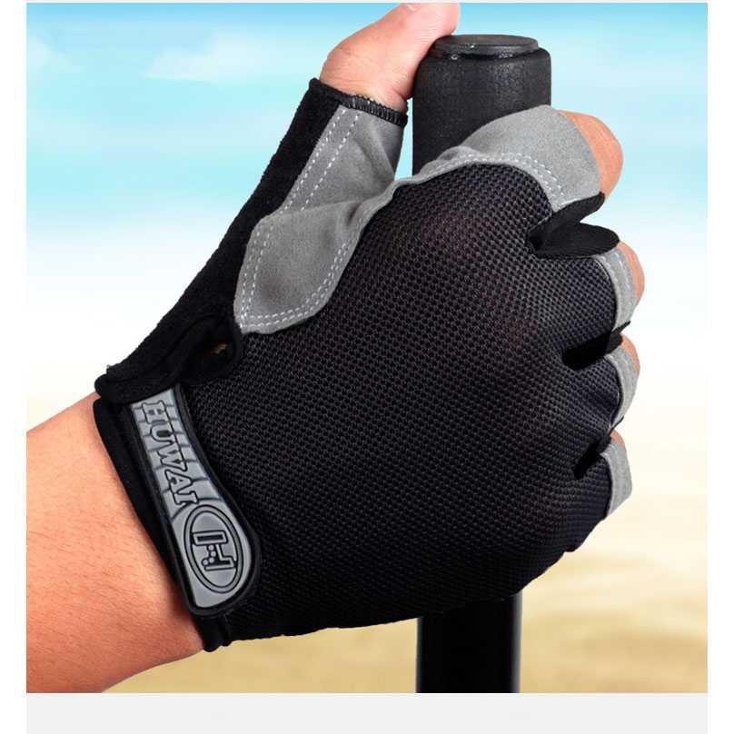 Sarung Tangan Gym Half Finger Sarung Tangan Sepeda Fitness Gym Gloves