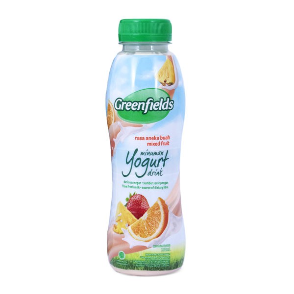 

GREENFIELDS Mix Fruit Yogurt 250ml - Minuman Yogurt Rasa Buah Botol