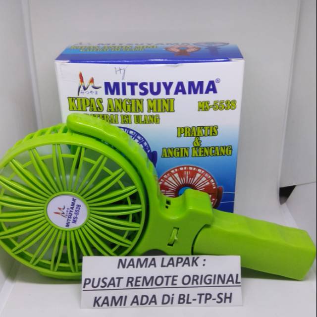 KIPAS ANGIN MINI MITSUYAMA EMERGENCY KIPAS CAS CHARGER