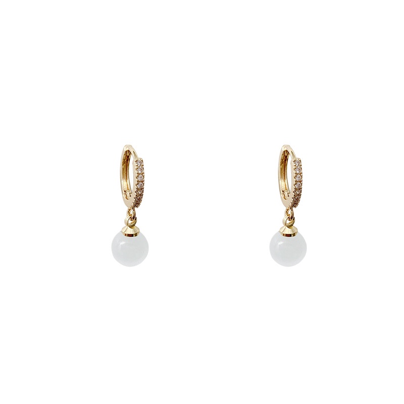 Anting Tusuk Sterling silver 925 Hias Batu Opal Zircon Mewah Untuk Wanita