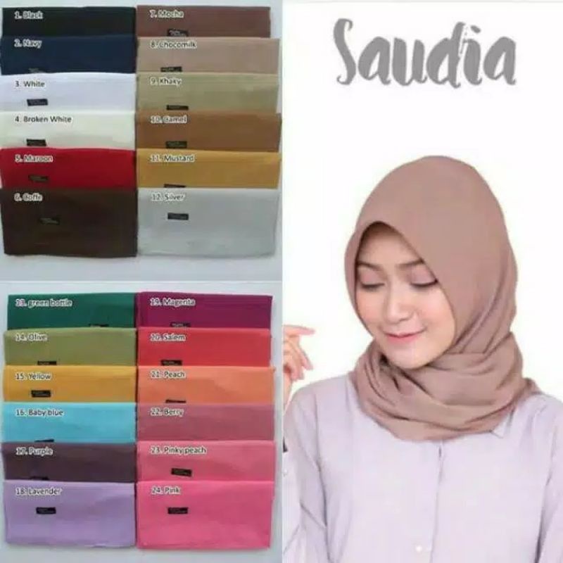 SAUDIA JILBAB SEGI EMPAT RAWIS 110 X 110