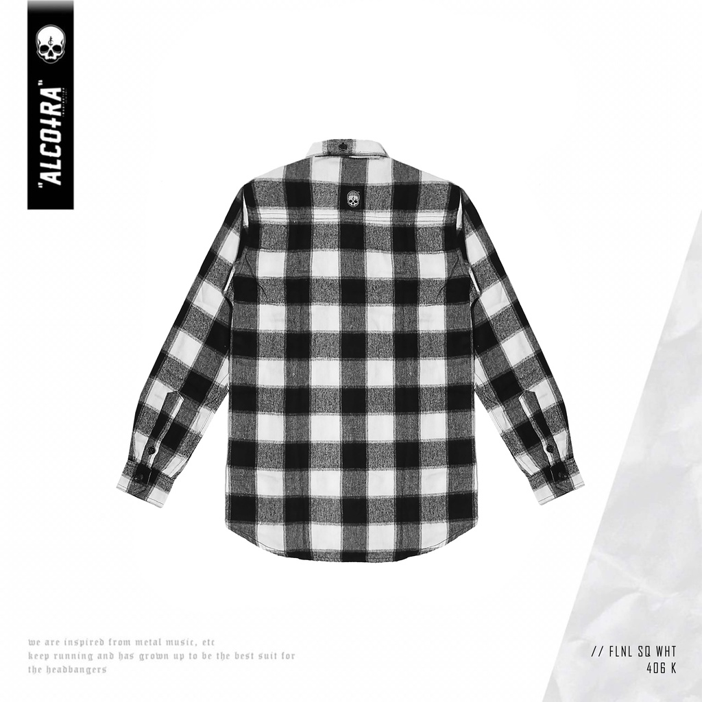 FLANEL SQ WHT // FLANEL SQUARE WHITE KANTONG SATU