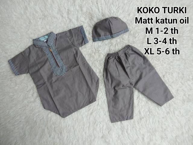 Koko set anak umur 1-6  tahun size m, l, xl koko turki ana setelan anak baju lebaran anak keluarga j