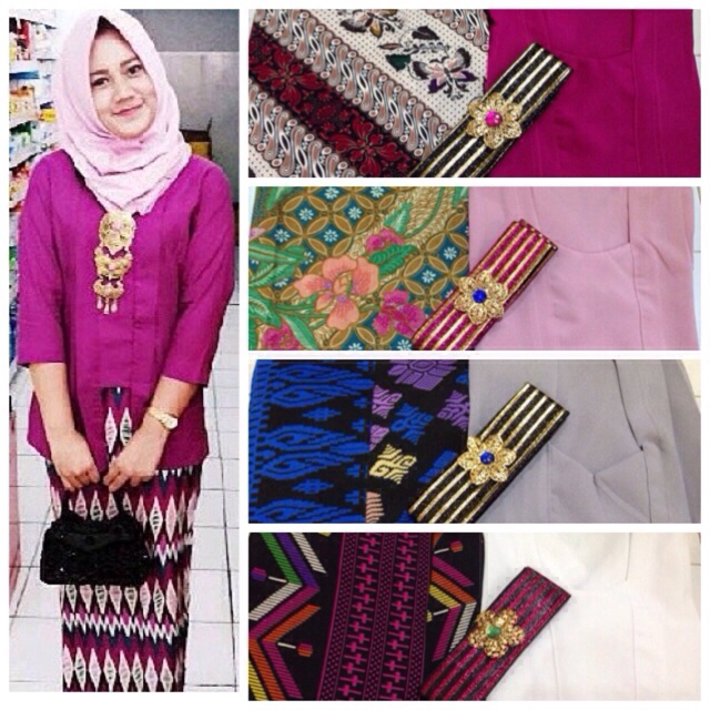 Set kebaya jadi kutubaru polos