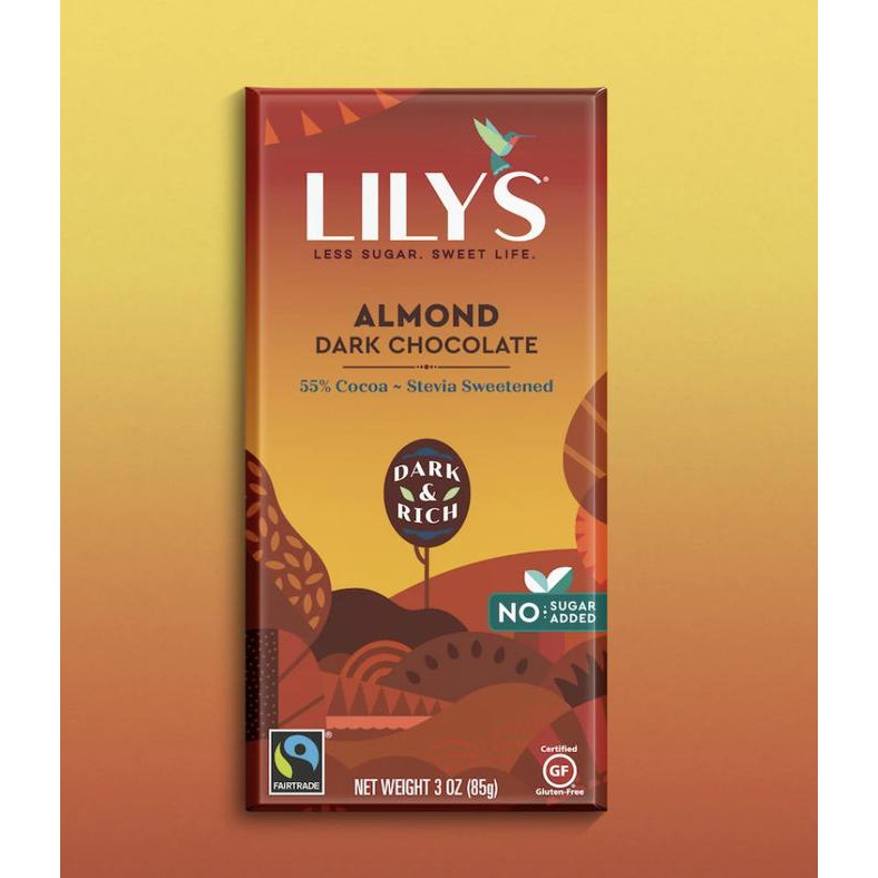 

TERLARIS LILY'S CHOCOLATE WITH STEVIA - KETO CHOCOLATE - ALMOND
