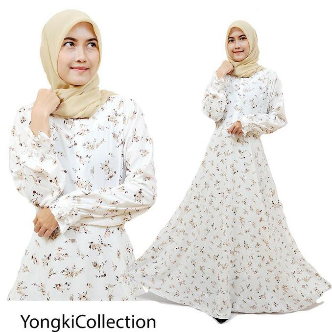 TERMURAH Gamis Kanaya / GAMIS GRACIA / DRESS Monalisa Maxy Maxmara Dress-649 - Putih