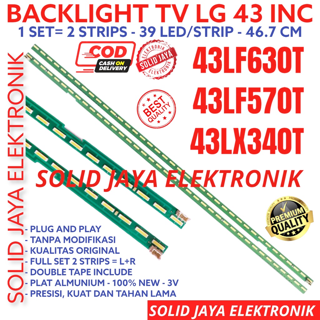 BACKLIGHT TV LED LG 43 INC 43LF630 43LX340 43LF570 43LF630T 43LX340T 43LF570T LAMPU BL 43LF 43LX SMD LIDI STRIPS STRIP 39K 39LED 39 KANCING LED SMD 43INCH 43IN 43INC LED