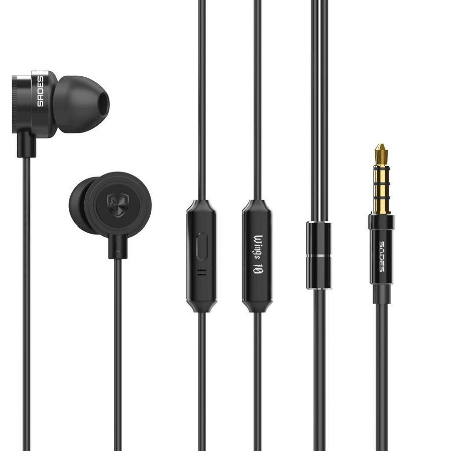 sades wings 10 earphone gaming original garansi resmi