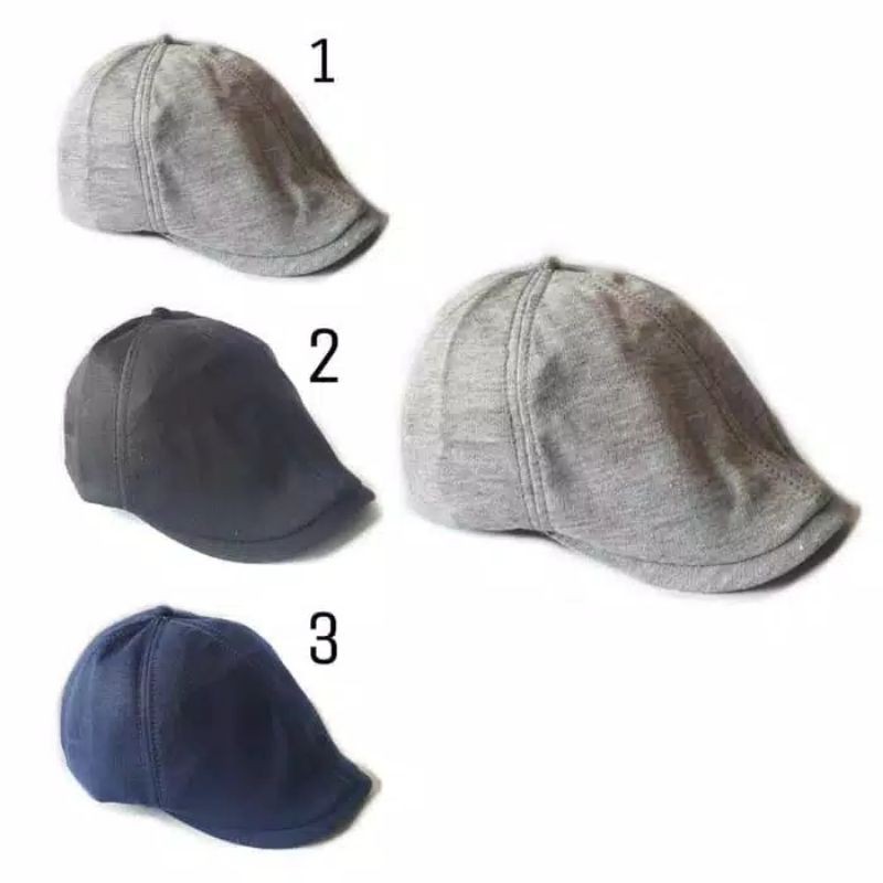 Topi Kodok Polos / Flat Cap Hat / Topi Pelukis / Topi Patino