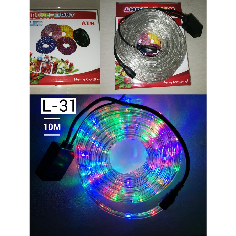 Lampu LED strip ATN Selang RGB 10 Meter Warna Warni Waterproof Indoor Outdoor