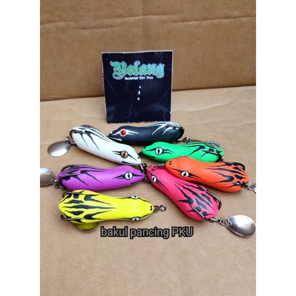 SOFT FROG 5,6cm SLIM BODY. BOLANG LURE. sofrog. umpan casting. umpan karet. umpan mainan. umpan gabu