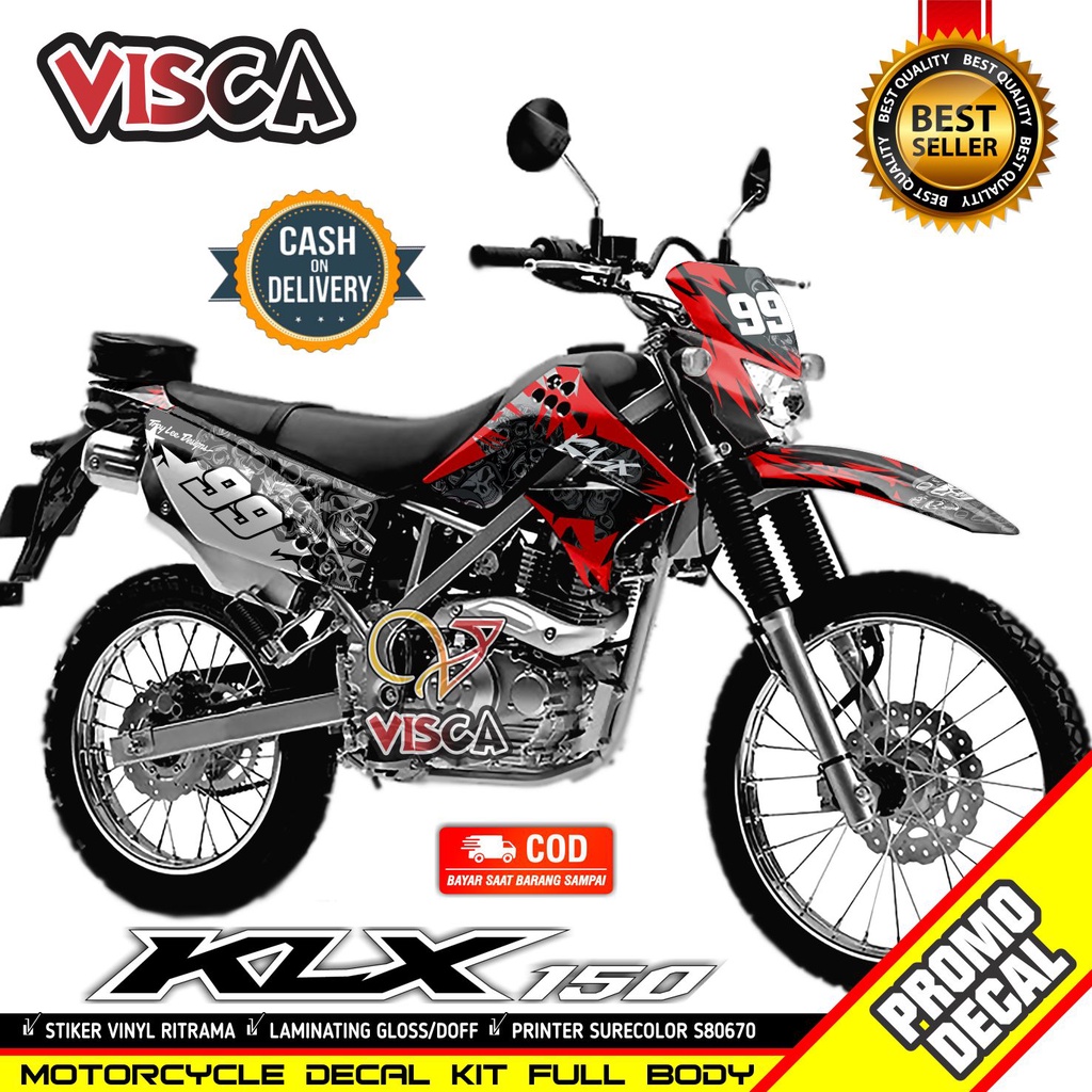 Decal Klx S 150 Lama Dekal Klx 150 Lama Stiker Klx 150 Lama Full Body Decal Klx Lama Hologram Skull