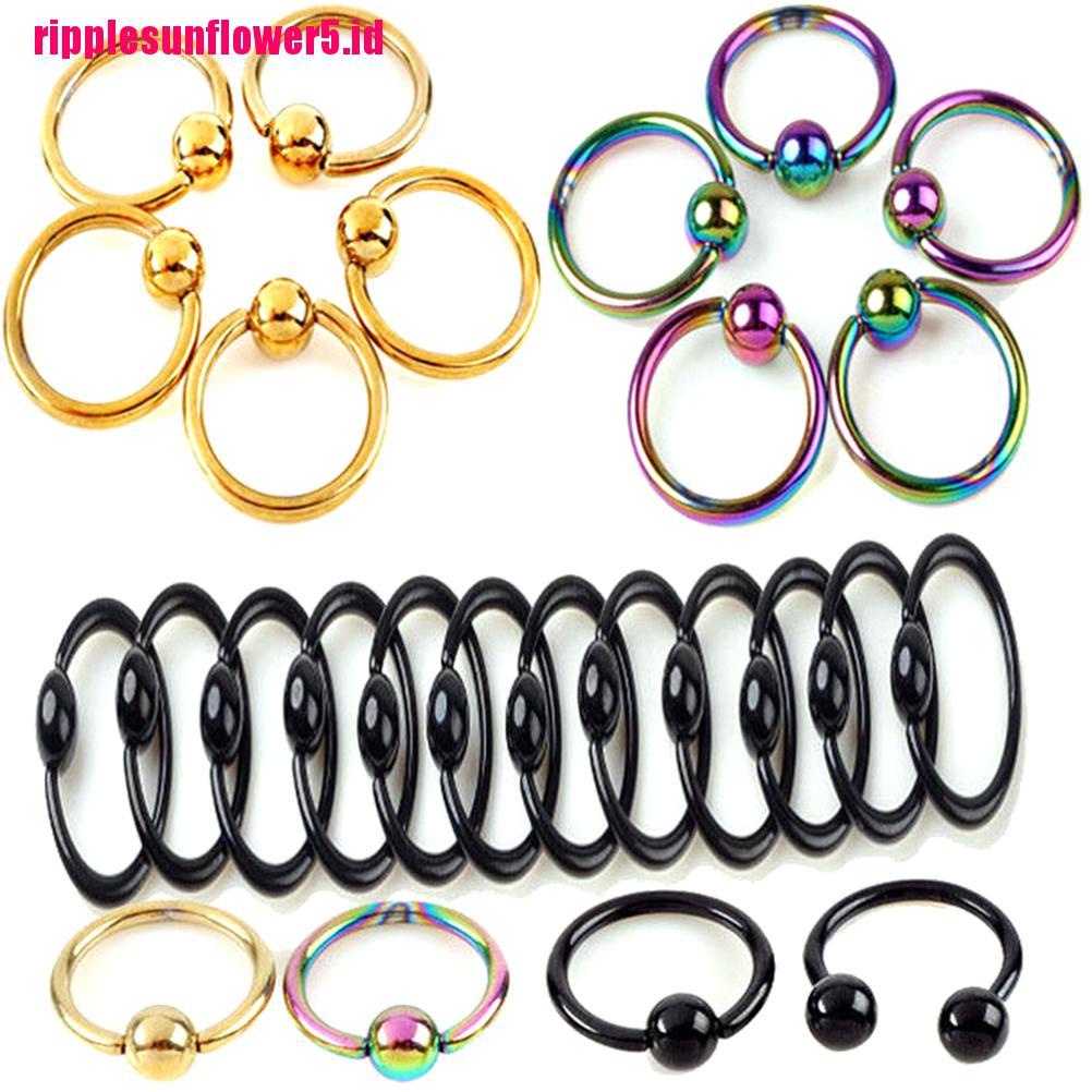 # Kaos T-Shirt Wanita Lengan Pendek Motif Print #1pc Anting Tindik Hidung / Bibir Bentuk Bulat Chic