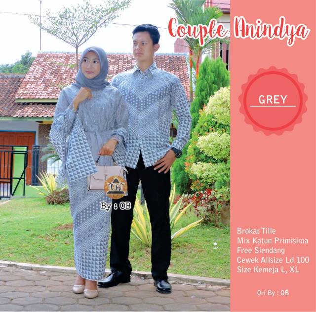 BAJU COUPLE BROKAT SELENDANG MODERN