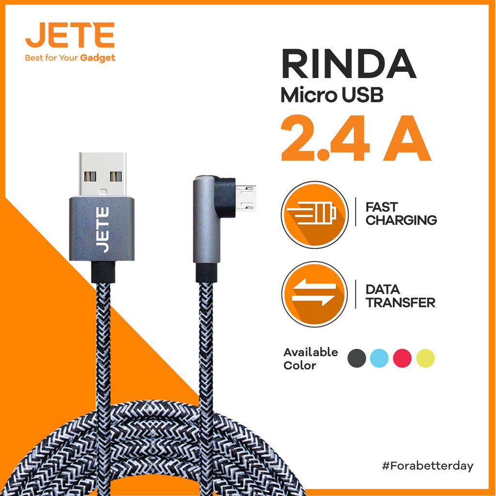 Kabel USB Micro Fast Charging JETE CA1 - Garansi Resmi 2 Tahun